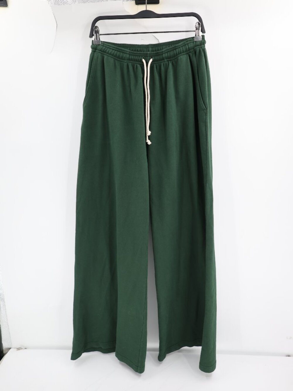 Big Bud Press Sweats Womens medium L30 green Wide Leg sweatpants High Rise Baggy